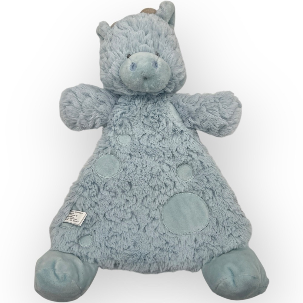 2022 DEMDACO Baby Blue Plush‎ Stuffed Cow Lovey Cozies Security Blanket Rattle